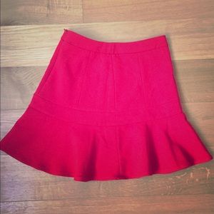 Red mini skirt
